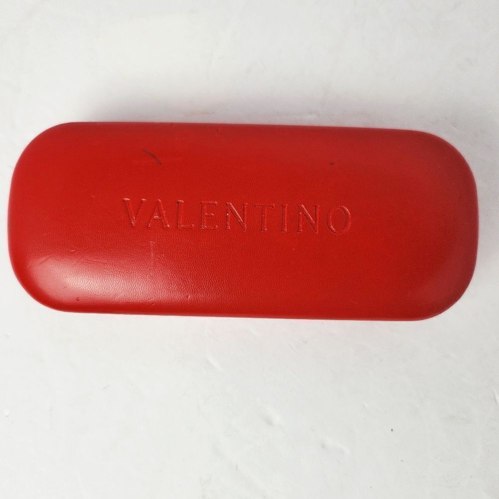 Valentino Hard Shell Eyeglasses Case Red 6x2.5